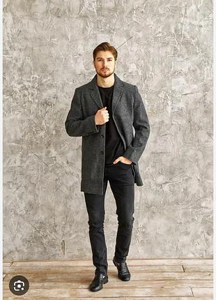Мужское деми пальто с шерстью