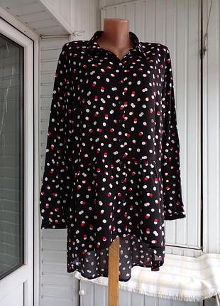 Віскозна 👚 блуза сорочка туніка великого розміру батал