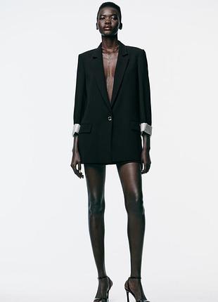 Блейзер с манжетами с принтом