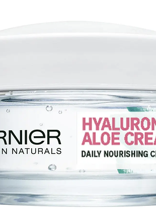 Зволожуючий гіалуроновий крем garnier skin naturals алое, для сухої і чутливої шкіри