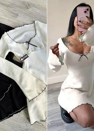 Сукня жіноча міні з довгим рукавом, №134