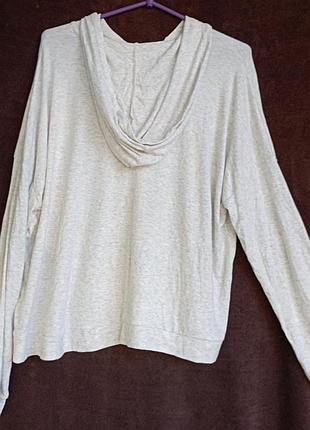 Худи  оверсайз женский, визкозный, серый, l