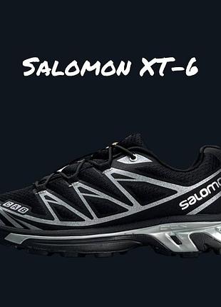 Мужские кроссовки salomon xt-6 black silver