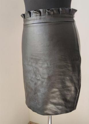 Спідниця з штучної шкіри river island 34 розмір uk 8