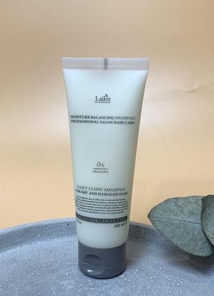 Увлажняющий шампунь без силиконов lador moisture balancing shampoo, 100 ml