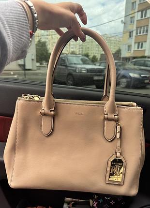 Сумка кожаная фирменная ralph lauren