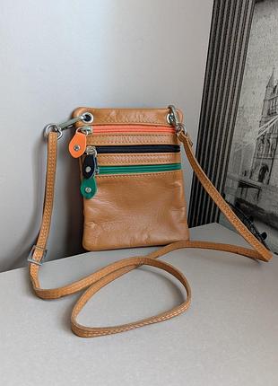 Сумка крос-боді genuine leather made in italy жіноча з натуральної шкіри нова