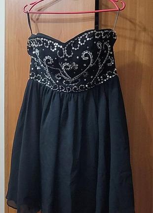 Шикарное вечернее платье grace karin с пайетками и шнуровкой