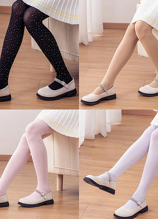 Колготы капроновые со стразами для девочки 120-135