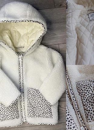 Куртка f&f шерпа, мєховушка, шубка леопардова лео