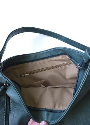 Сумка шопер, зеленого кольору. 6