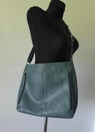 Сумка шопер, зеленого кольору. 10