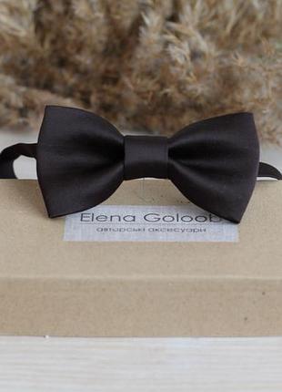 Бабочки из атласного шелка темно-коричневый (шоколад горький)