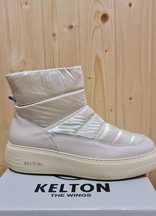 Итальянская зимняя обувь дутики фирмы kelton зима мех италия