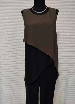 Асимметричная оливковое блуза от river island