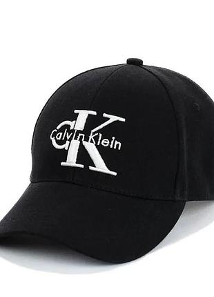 Кепка бейсболка с вышивкой c k, черная