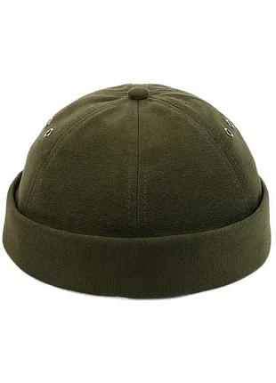 Кепка докер без козырька хаки| регулировка 55–60 см