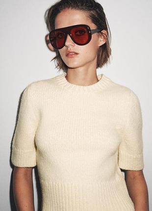 Трикотажний джемпер з короткими рукавами