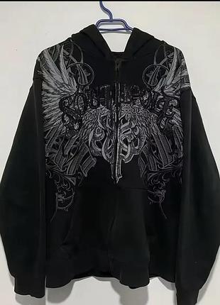 Худи оверсайз у2к ск8 sk8 opium skate street style emo goth