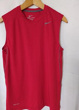 Футболка мужская nike s без рукавов красная