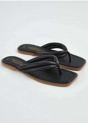 Новые шлепанцы george с квадратным передом и мягкой подкладкой