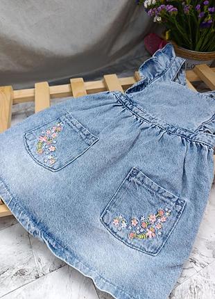 Джинсовый сарафан на девочку 92
