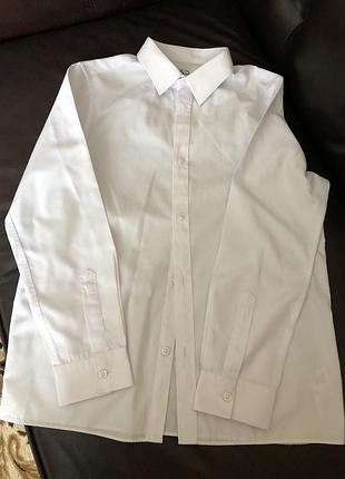 Білосніжна сорочка для хлопчика 11-12 років, ріст 152 см