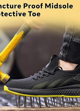 Защитные рабочие кроссовки spiez unisex , туфли со стальным носком, рабочие кроссовки с защитой от проколов стелька 25,5 см. с витрины