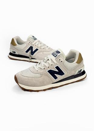New balance 574 grey beige black, кроссовки женские весна-осень, кроссовки женски