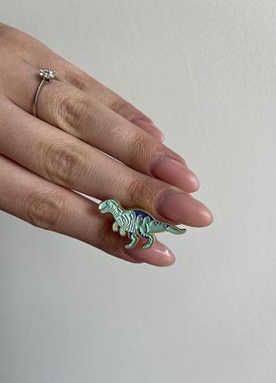 Пін значок металевий брошка скелетик динозавра