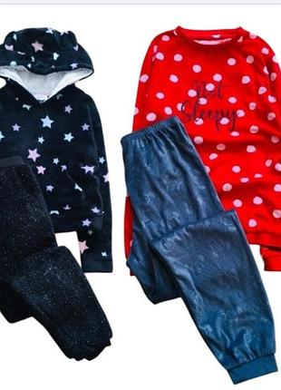 12-13 рок флісова пухнаста піжама з зірками і люрексом. з міні маус.