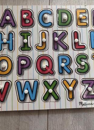 Пазл деревʼяний melissa & doug alphabet