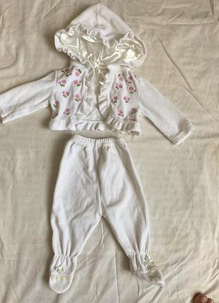 Мягенький костюм для дівчинки авкои від 0 до 4 місяців