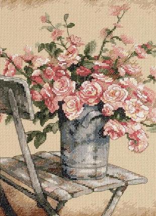 Набор для вышивки крестом dimensions 35187 roses on white chair "розы на белом стуле"