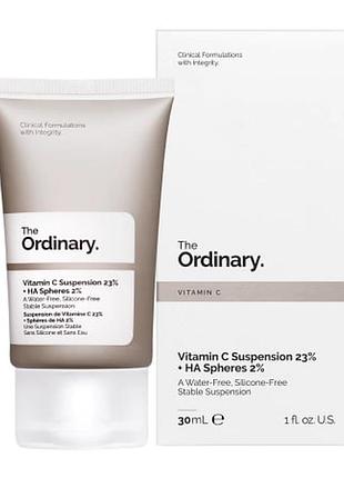 Сыворотка против пигментации с витамином ц и гиалуроновой кислотой the ordinary - vitamin c suspension 23% + ha spheres 2%
