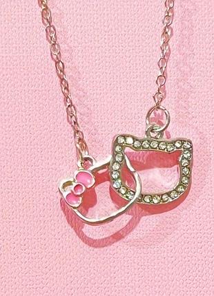 Кулон китти двойной, hello, kitty, sanrio