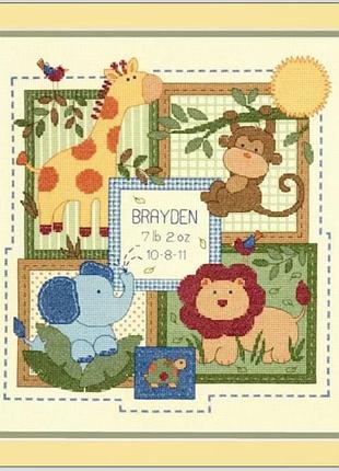 Набір для вишивания дитячої метрики dimensions  70-73543 savannah birth record