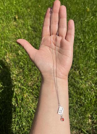 Срібний ланцюжок цепочка з кулончиком