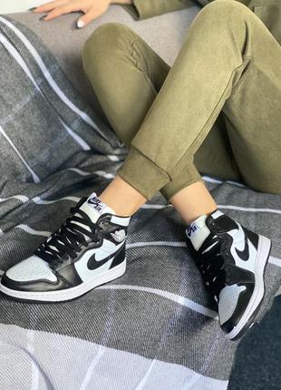 Nike air jordan 1 retro high  женские кожаные кроссовки (деми)🆕высокие найк аир джордан🆕