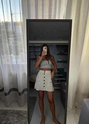 Льняная натуральная юбка