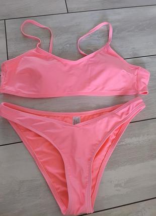 Рожевий роздільний жіночій купальник, розмір 12/40