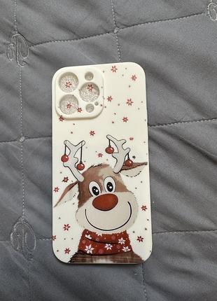 Чохол на айфон 14 pro max  новорічний