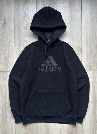 Худі кофта фліс тедді adidas sherpa
