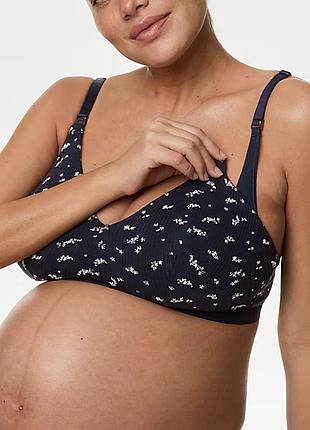 85b 80c 85c 90b хлопковый бюстгальтер для кормления со съемными вкладышами синий