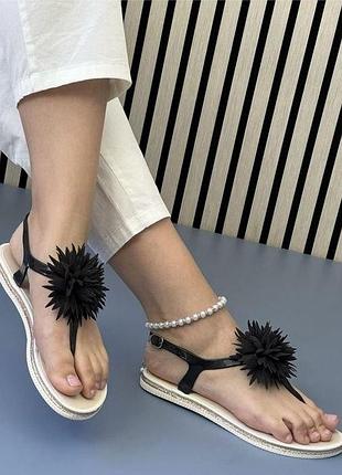 Босоніжки  чорні