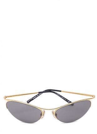 Солнечные очки sportmax женские в золотой оправе формы «кошки»