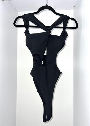 Новий ‼️купальник vishni злитий з вирізами чорний