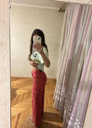 Джинси червоні 4