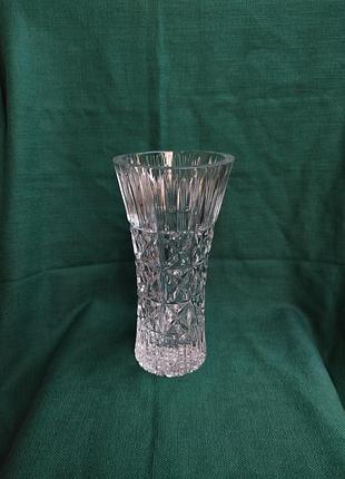 Ваза хрустящая высокая прозрачная под цветы стеклянная декоративная интерьерная подставка декор для интерьера
