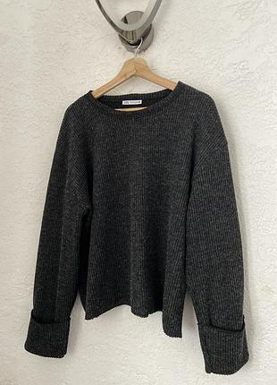 Светр в рубчик zara xl оверсайз батал